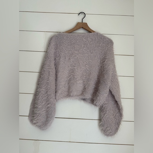 Free People Flurry Sweater in Lilac Frost - Picture 8 of 9